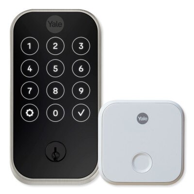 Yale Pro 2 Keyed Touchscreen Keypad Lock, Bluetooth with Wi-Fi Connect Bridge, Satin Nickel